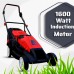 BKR® 16-Inch Electric Lawn Mower with Rotary Blade| 1600W Powerful Motor| Adjustable Cutting Height| 45L Grass Collection Box| 26-65mm Cutting Height Comes with 6 Months Manufacture Warranty- LG0862