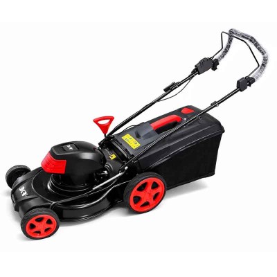 BKR® 18-Inch Electric Manual Push Lawn Mower | 1800W Powerful Motor | Adjustable Cutting Height | 55L Grass Collection Box | Lightweight & Eco-Friendly, 6 Months Manufacture Warranty- LG0692