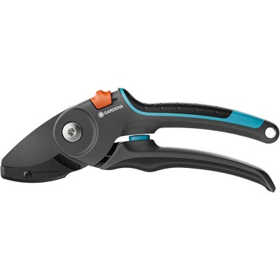 Gardena 12250-20 Premium Cut Pro garden shears: anvil cut, for dry wood, cutting diameter 24 mm, ergonomic handles, Power Coating blades- LG1164
