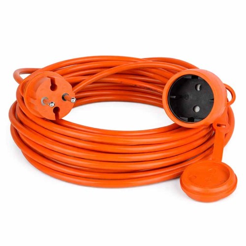 BKR® 6 Amp Outdoor Extension Cord 25 Meter Heavy Duty Flexible Cable for Lawn Mower, Chainsaw Drill Machine Pressure Washer and Garden Equipment Orange- LG0680