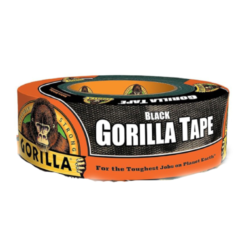 Gorilla Black Duct Tape, Heavy Duty 1.88" x 35 yd - Durable, Weather-Resistant, Double-Thick Adhesive for Indoor & Outdoor Use- HM0486