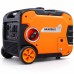 BKR® Petrol Powered 4KVA Super Silent Inverter Generator with Overload Protection, 3.6 KW Max AC Output, 1L/Hr Fuel Consumption, 9L Fuel Tank with 1-Year Manufacturer Warranty HM0616