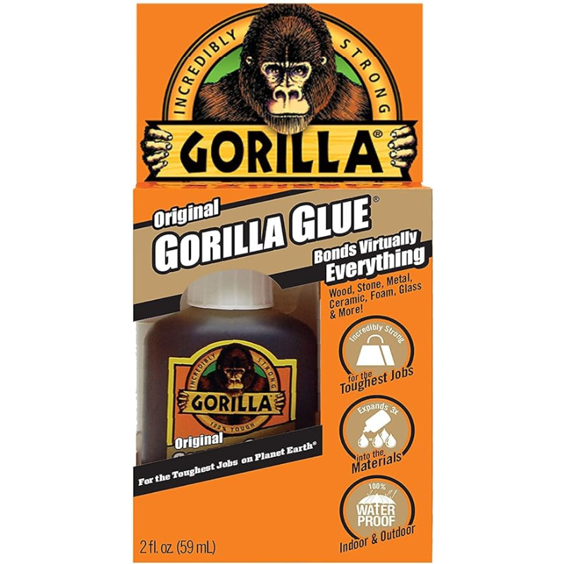 Gorilla Original Gorilla Glue Waterproof Polyurethane Glue 2 oz Bottle Brown HM0345