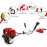 BKR® Honda Petrol Powered GX35 4 stroke 35.8cc Engine Displacement 4 stroke Sidepack Brush Cutter- LG0593
