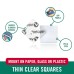 VELCRO Brand Thin Clear Mounting Squares | 7/8 Inch Pack 12 | Adhesive Sticky Back for Homeschool Supplies, Kids Crafts, or Home Office | Strong Hold- HM0763