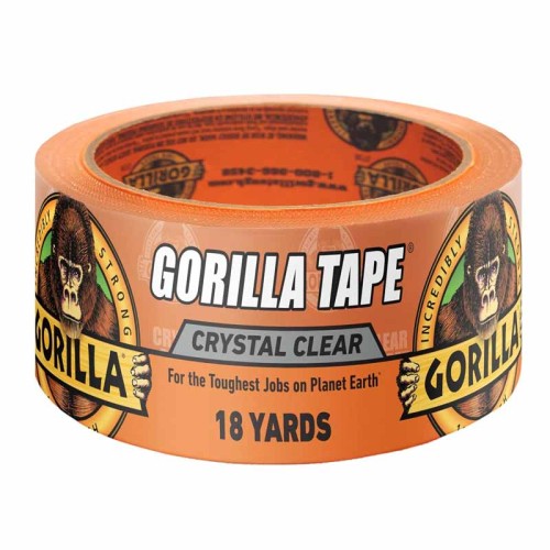 Gorilla Crystal Clear Duct Tape Strong and Versatile 1.88 x 18 yd Clear HM0629