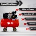 BKR® 30 LTR Iron Portable Air Compressor with Single Pump with 1 Hp Motor WS0525