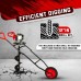 BKR® Earth Auger with 12 Inch Drill Bit Post Hole Digger 68cc Displacement | 3.5Hp 2 Stroke Air cooled Petrol Engine Perfect for Agriculture | Trolley type with wheel LG0682