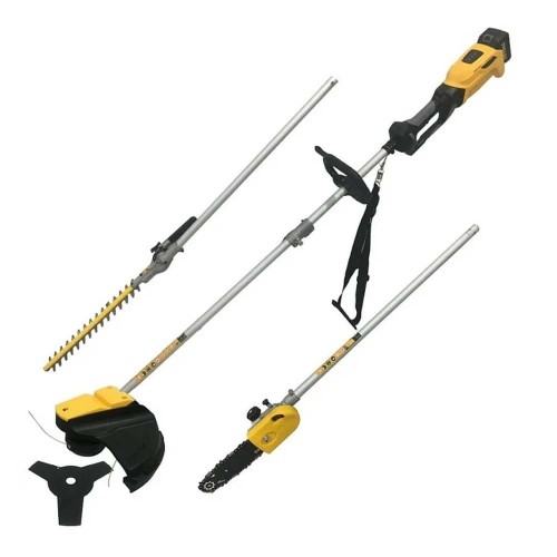 BKR 4-in-1 Multi-Function Brush Cutter: Cordless Trimmer, Chainsaw, Edger - Electric Garden Tool with String Trimmer and 3-Tooth Blade, 20V Cordless, LG1044