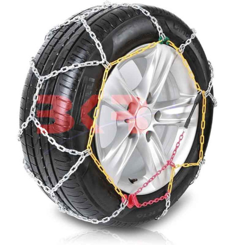 BKR Snow Chain Carbon Steel 16mm for Fortuner, Thar Roxx, Thar 2024, Scorpio N, Gurkha, Rubycon, HILUX also for 16" & 17" -18" Tyres- FREE 2 bungee ropes with 1 pair of gloves for extra grip! CA0150/490