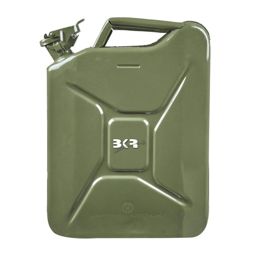 BKR® Premium 10-Liter Green Metal Jerry Can | Heavy-Duty Fuel Storage Container for Generators, Jeeps & Vehicles | Leak-Proof Design with Secure Closure | 2.7 kg | Colour May Vary CA0159