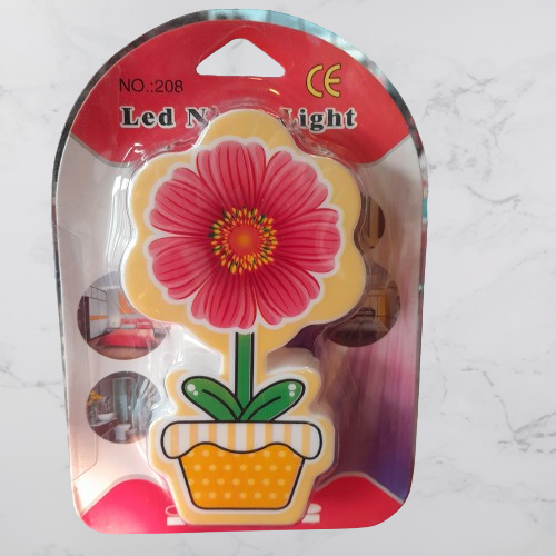 BKR Flower LED Home Decoration Night Lamp-Red