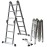 BKR® Aluminum Folding Multi-Position Ladder – Heavy-Duty, Anti-Slip, EN131 Certified, 150Kg Load Capacity, Compact & Versatile for Home & Work – HM0406
