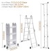 BKR® Aluminum Folding Multi-Position Ladder – Heavy-Duty, Anti-Slip, EN131 Certified, 150Kg Load Capacity, Compact & Versatile for Home & Work – HM0406