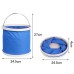 BKR 11L Waterproof Collapsible Bucket for Camping, Car Wash, Gardening & Travel – Foldable Portable Utility Pail with Steel Handle – Anti-Leak Oxford Cloth – Compact & Durable- TR0009