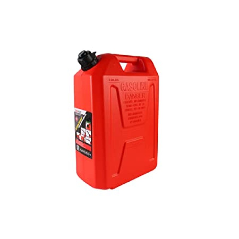 BKR® 20 Liter Plastic  Jerry Can for Generators, Jeeps and Vehicles  (15X7.5X20-inch, Red)