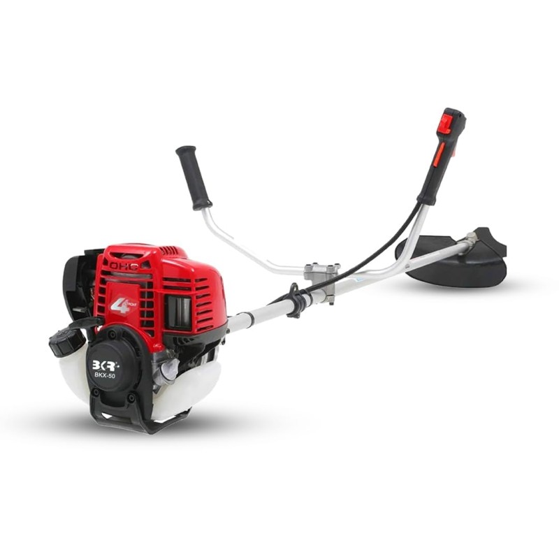 BKR® Petrol Powered 50cc 4-Stroke Side pack Brush Cutter – Superior Control, Comfort & Versatility- LG0698