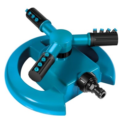 BKR® 360° Automatic Rotating Garden Sprinkler with 45° Adjustable Arms | Durable ABS Material | Covers Up to 32 Feet | Efficient Lawn and Garden Watering System – LG0328
