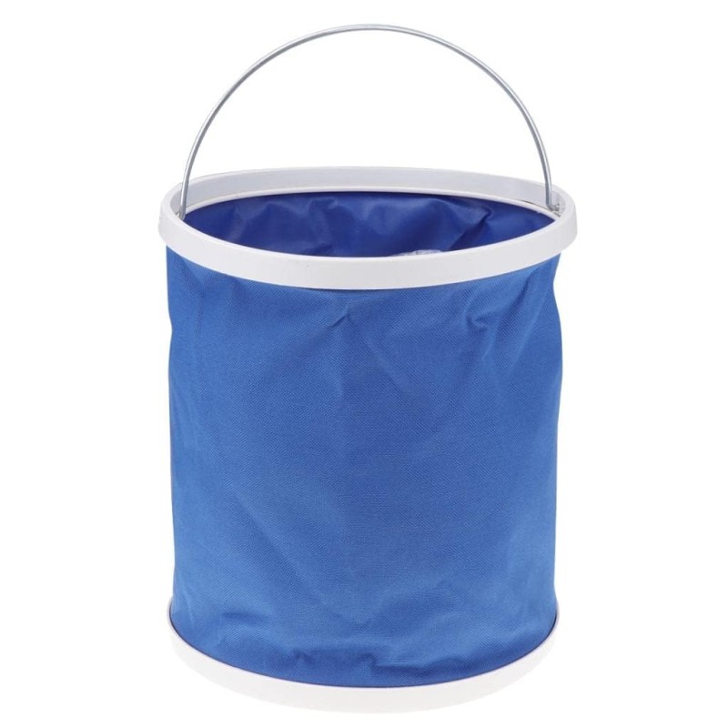 BKR 11L Waterproof Collapsible Bucket for Camping, Car Wash, Gardening & Travel – Foldable Portable Utility Pail with Steel Handle – Anti-Leak Oxford Cloth – Compact & Durable- TR0009