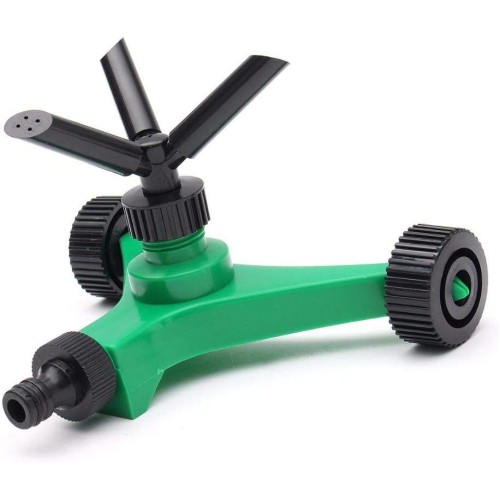 BKR® Garden Sprinkler Triangle Design With Wheels | Yard Irrigation System Sprayer Garden Lawn Water-Saving Sprinkler Head Gardening Tools- LG0088