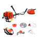 BKR Brush Cutter 52cc Petrol Engine 2 Stroke 2.4 HP Power Heavy Duty Grass Trimmer with 80T Blade Chain Head Trimmer Head for Farm Garden Bush Cutting Lawn Maintenance- LG1151