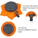 BKR 8-Function Garden Lawn Sprinkler with Water Flow Switch and Spray Nozzle for Efficient Plant Watering and Irrigation - Durable and Easy-to-Use Garden Tool (Orange)- LG0090