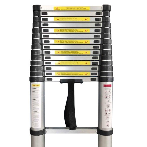 BKR Multi-Purpose Aluminum Telescopic Extension Ladder 10.5FT 3.2M Lightweight Foldable Step Ladder for Home and Professional Use- HM0677