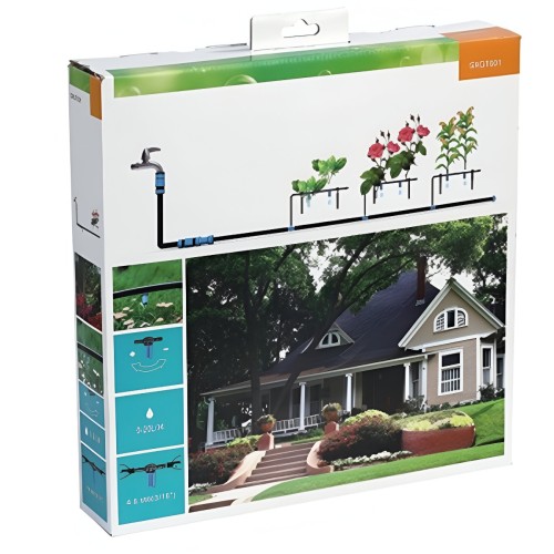 BKR® Flower Pot 30Pcs Automatic Drip Irrigation Kit for Greenhouses, Gardens & Field Crops – Smart Watering System for Healthy Plants- LG0650