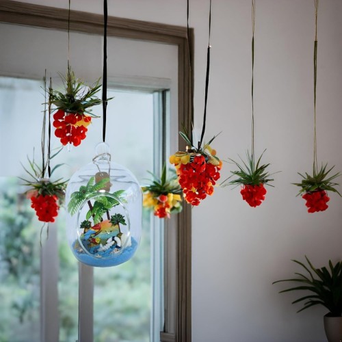 Jagan Hardware Exclusive Hanging Terrarium Glass Vase – Oval Design | Heat-Resistant Glass | Elegant Home & Garden Decor - HM0426