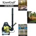 Kisankraft KK-LBV-650 Backpack Petrol Leaf Blower – 63cc 2-Stroke Engine with 300 L/sec High Air Volume for Powerful Outdoor Cleaning- LG0018