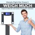 High Accuracy Digital Weigh Scale with 4.3" Large Backlight Display and Step-on Technology, Black- HM0197