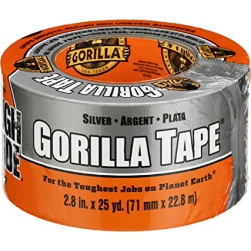 Gorilla Silver Tough & Wide Duct Tape 2.8 Inch x 25 Yards