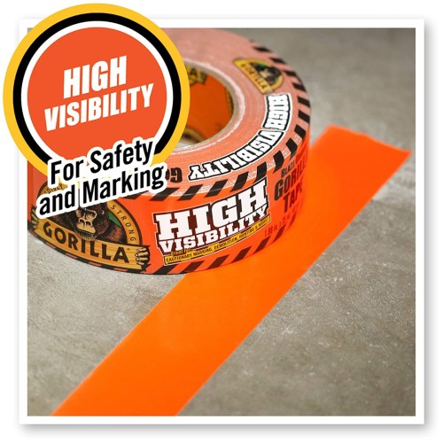 Gorilla 6004002DF High Visibility Duct Tape, Blaze Orange