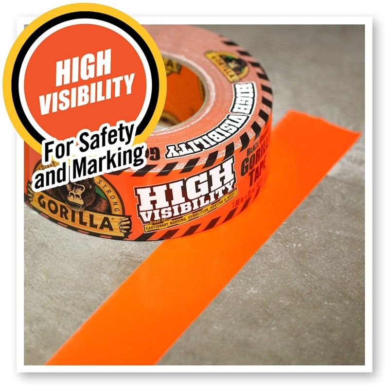 Gorilla 6004002DF High Visibility Duct Tape, Blaze Orange