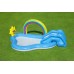 Bestway 53092 Rainbow N Shine Inflatable Kids Pool and Play Center with Slide and Water Sprayer – 8.5 ft. Long, 170L Capacity, Durable PVC- HM0600