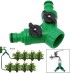 BKR Y Type 2 Way Connector 3/4 Inch Female Inlet Connect and 16 mm Male Outlet (Green)