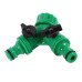 BKR Y Type 2 Way Connector 3/4 Inch Female Inlet Connect and 16 mm Male Outlet (Green)
