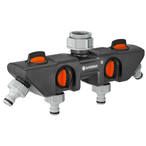 GARDENA 8194-20 Four Channel Water Distributor 3/4" inlet and 1/2" outlet