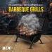 BKR® Charcoal Portable BBQ Grill for outdoor camping, parties | High quality metal long lasting and durable comes with all accessories | Make your moments memorable HM0158