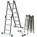 BKR® Aluminum Folding Multi-Position Ladder – Heavy-Duty, Anti-Slip, EN131 Certified, 150Kg Load Capacity, Compact & Versatile for Home & Work – HM0406