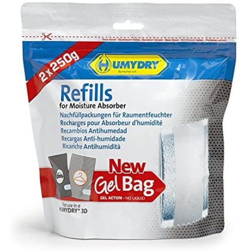 Humydry 3D Hanging Bag Cupboard Refill Pack of 2 Made In Spain HM0593