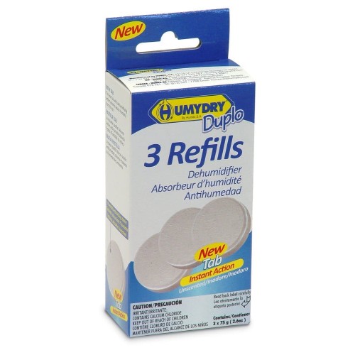 Humydry Duplo Moisture Absorber 3 Refill Pack Unscented 75g HM0597 