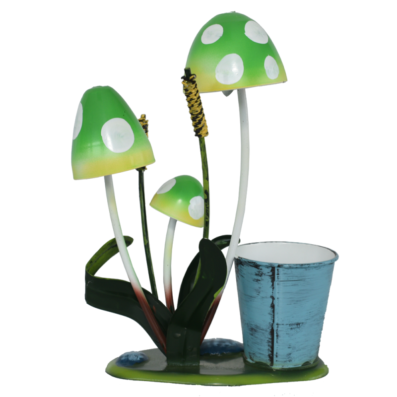JAGAN HARDWARE Mushroom Pen & Flower Stand – Elegant Home Décor | Stylish Beetle Stand for Office & Home | Unique Gift Item - LG0359
