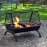 BKR® Premium Quality Portable Firepit with Stand Multi-functional Outdoor Firepit | 95 x 78 x 70 cm, 25kgs weight | High temperature Sand Blasted Metal Finish, Rust free material with 5 years Warranty| LG0937