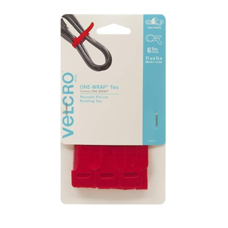 VELCRO® Brand  ONE-WRAP® For Cables, Wires & Cords 90476 ( 15in x 1/2in, 6 Ties )
