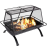 BKR® Premium Quality Portable Firepit with Stand Multi-functional Outdoor Firepit | 95 x 78 x 70 cm, 25kgs weight | High temperature Sand Blasted Metal Finish, Rust free material with 5 years Warranty| LG0937