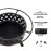 BKR® Premium Quality Round Metal Firepit + barbeque grill for Outdoor Ambiance, Rust free and Durable | 95 x 95 x70 cm Size (39in), 24Kgs | with protected screen cover | High Temperature - Sand Blasted Metal with 5 years Warranty | LG0938
