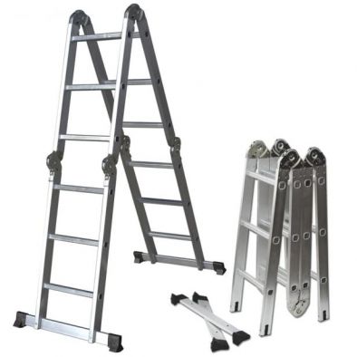 BKR® Aluminum Folding Multi-Position Ladder – HM0406