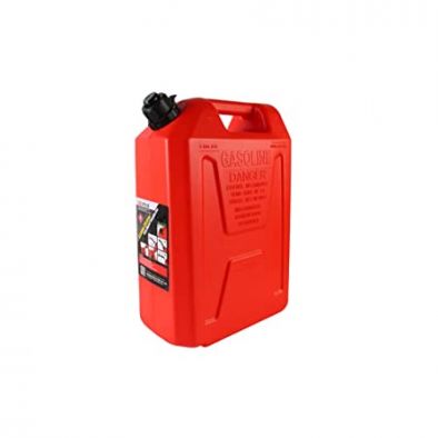 BKR® 20 Liter Plastic  Jerry Can for Generators, Jeeps and Vehicles  (15X7.5X20-inch, Red)