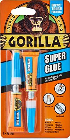 Gorilla Super Strong Glue 2 Tubes in 1 Pack Bonds Everything - HM0301